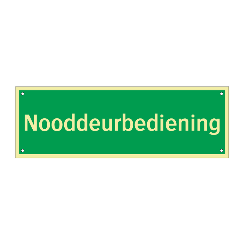 Nooddeurbediening & Nooddeurbediening & Nooddeurbediening & Nooddeurbediening