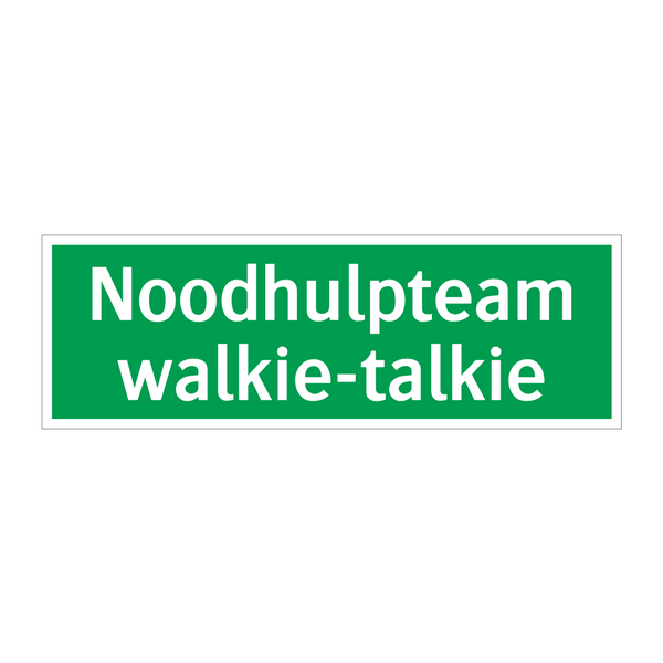 Noodhulpteam walkie-talkie & Noodhulpteam walkie-talkie & Noodhulpteam walkie-talkie