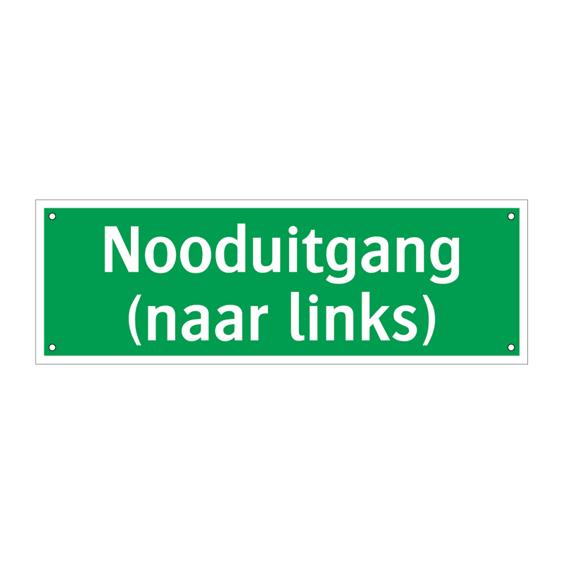 Nooduitgang (naar links) & Nooduitgang (naar links) & Nooduitgang (naar links)