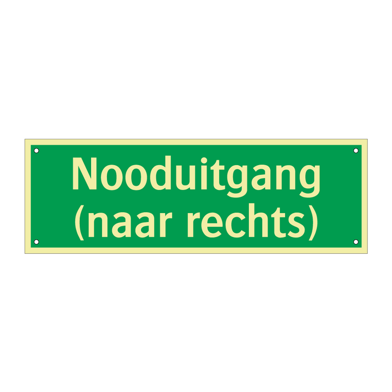 Nooduitgang (naar rechts) & Nooduitgang (naar rechts) & Nooduitgang (naar rechts)