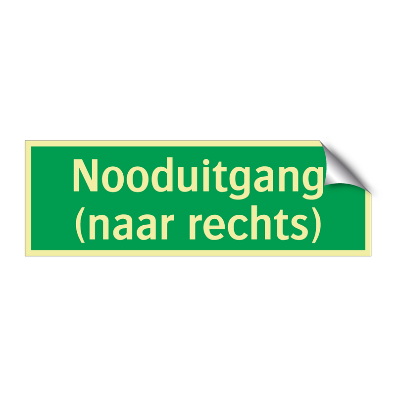 Nooduitgang (naar rechts) & Nooduitgang (naar rechts) & Nooduitgang (naar rechts)