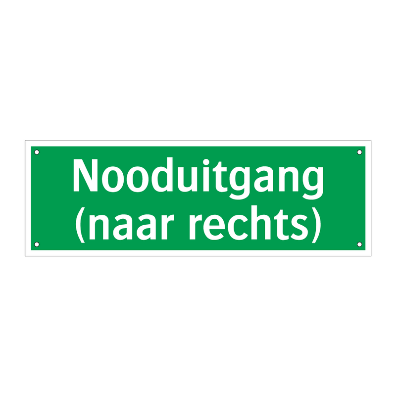 Nooduitgang (naar rechts) & Nooduitgang (naar rechts) & Nooduitgang (naar rechts)