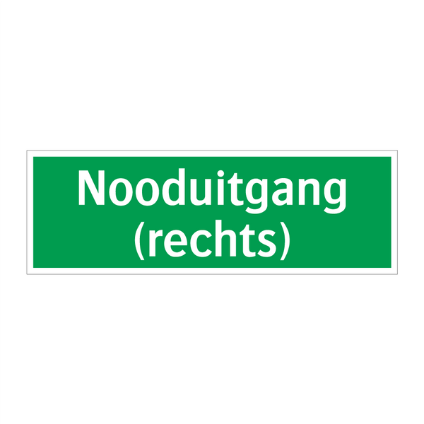 Nooduitgang (rechts) & Nooduitgang (rechts) & Nooduitgang (rechts) & Nooduitgang (rechts)