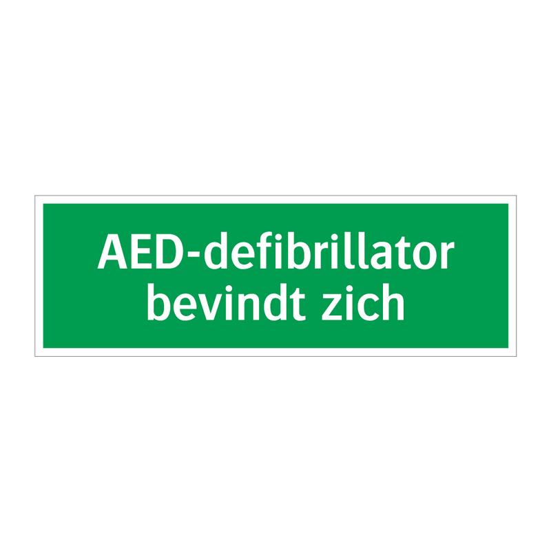 AED-defibrillator bevindt zich & AED-defibrillator bevindt zich & AED-defibrillator bevindt zich