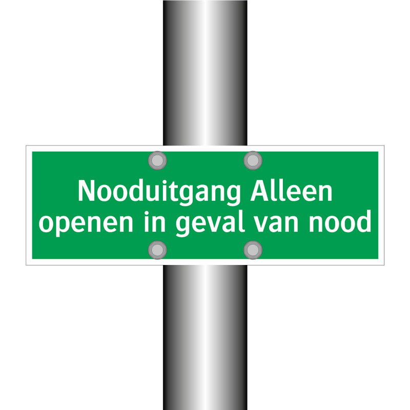 Nooduitgang Alleen openen in geval van nood & Nooduitgang Alleen openen in geval van nood