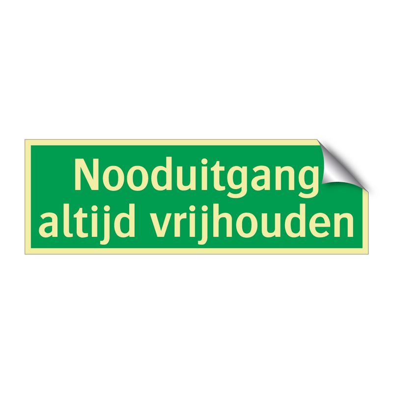 Nooduitgang altijd vrijhouden & Nooduitgang altijd vrijhouden & Nooduitgang altijd vrijhouden