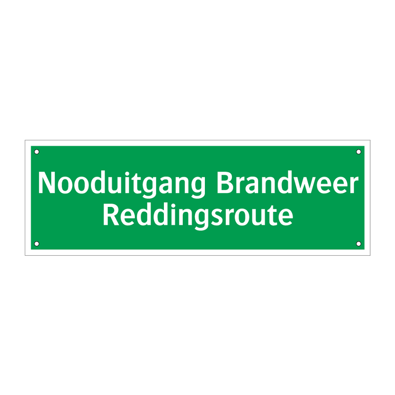 Nooduitgang Brandweer Reddingsroute & Nooduitgang Brandweer Reddingsroute