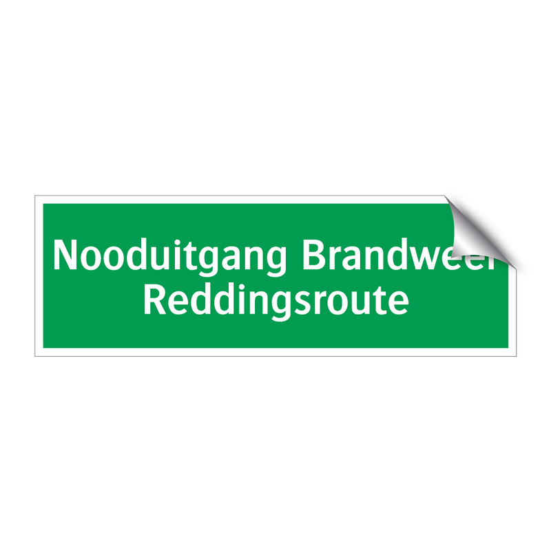 Nooduitgang Brandweer Reddingsroute & Nooduitgang Brandweer Reddingsroute