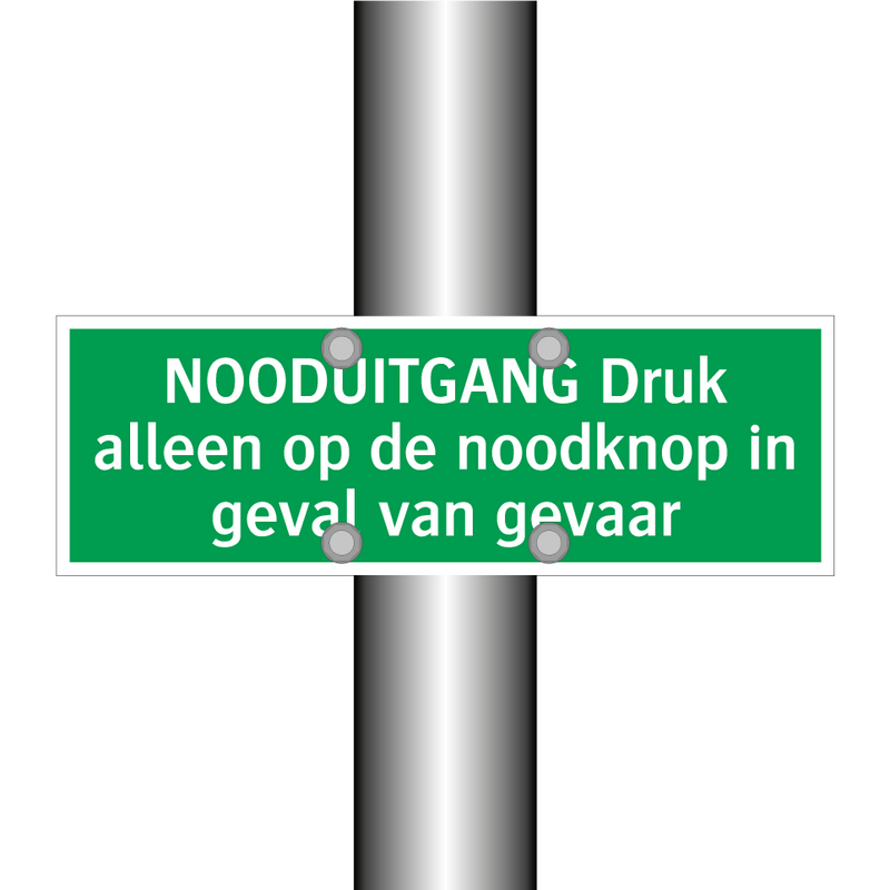 NOODUITGANG Druk alleen op de noodknop in geval van gevaar