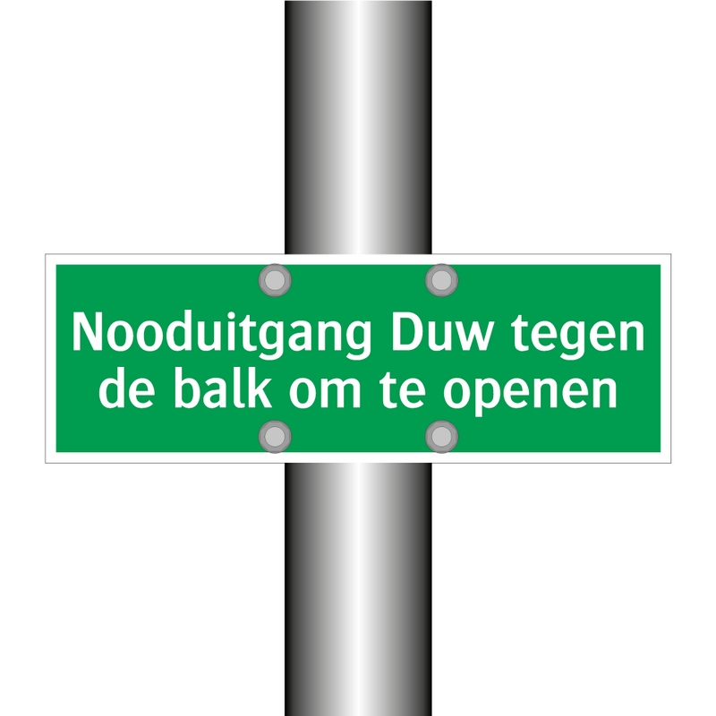 Nooduitgang Duw tegen de balk om te openen & Nooduitgang Duw tegen de balk om te openen