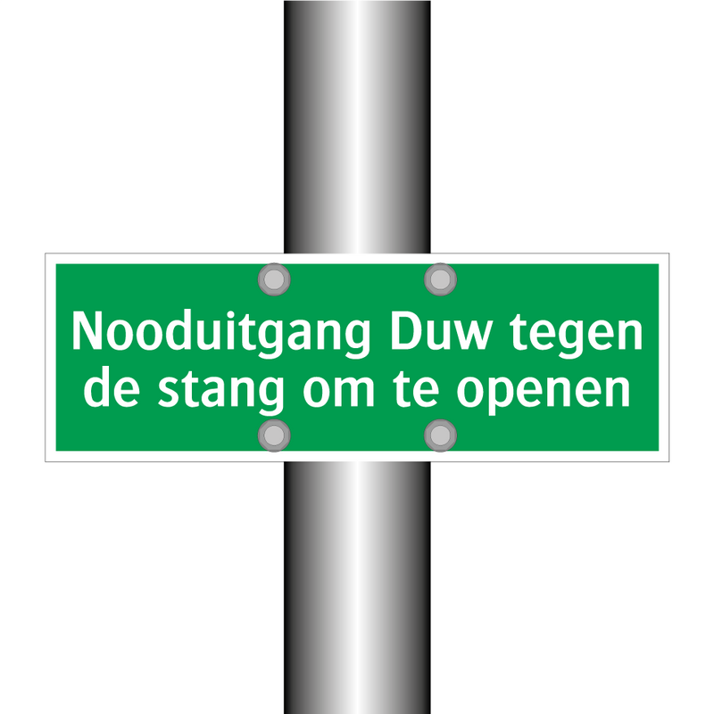 Nooduitgang Duw tegen de stang om te openen & Nooduitgang Duw tegen de stang om te openen