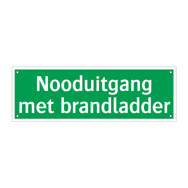 Nooduitgang met brandladder & Nooduitgang met brandladder & Nooduitgang met brandladder