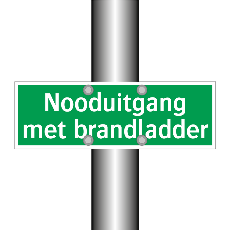 Nooduitgang met brandladder & Nooduitgang met brandladder & Nooduitgang met brandladder