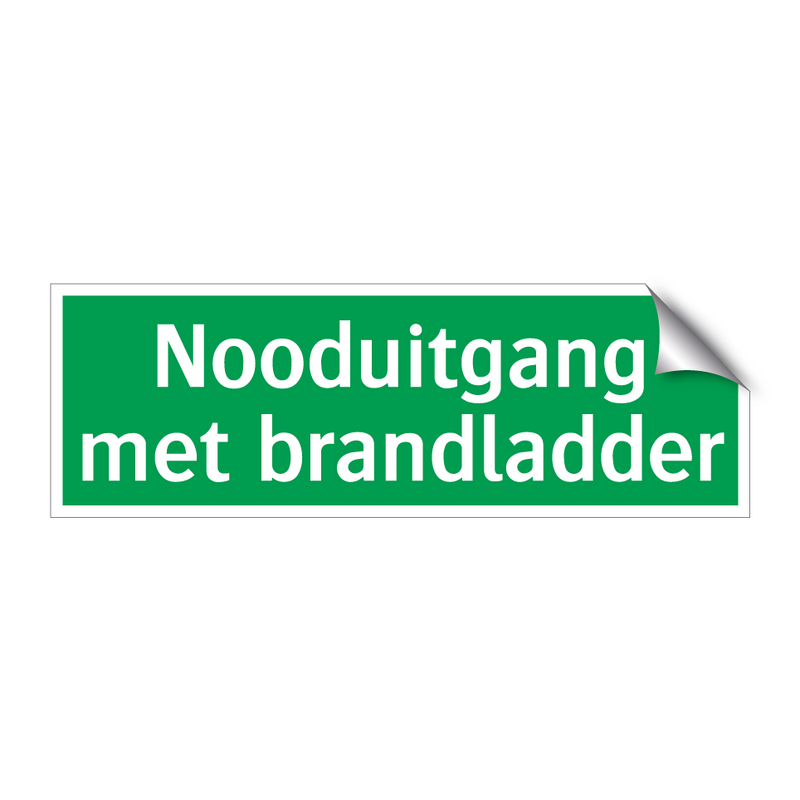 Nooduitgang met brandladder & Nooduitgang met brandladder & Nooduitgang met brandladder