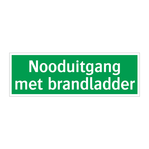 Nooduitgang met brandladder & Nooduitgang met brandladder & Nooduitgang met brandladder