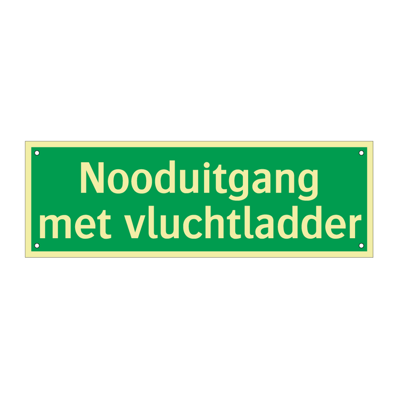 Nooduitgang met vluchtladder & Nooduitgang met vluchtladder & Nooduitgang met vluchtladder