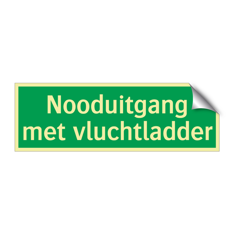 Nooduitgang met vluchtladder & Nooduitgang met vluchtladder & Nooduitgang met vluchtladder