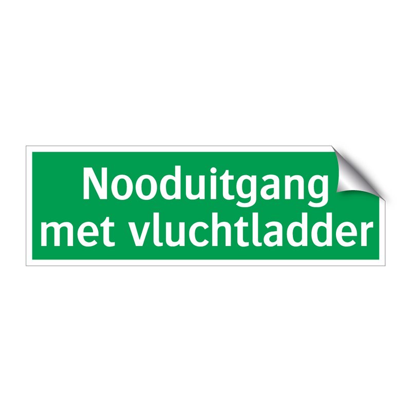 Nooduitgang met vluchtladder & Nooduitgang met vluchtladder & Nooduitgang met vluchtladder