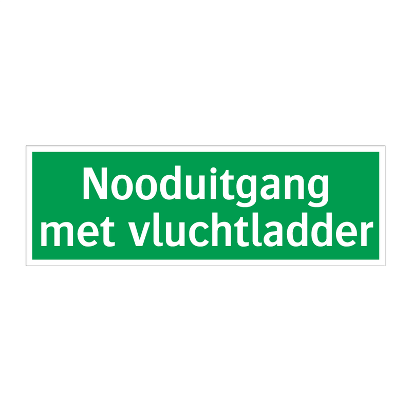 Nooduitgang met vluchtladder & Nooduitgang met vluchtladder & Nooduitgang met vluchtladder