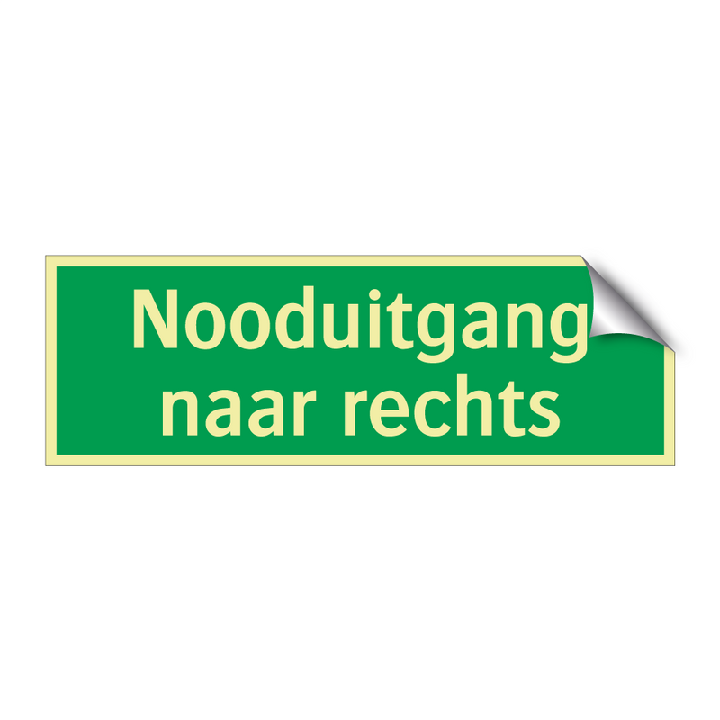 Nooduitgang naar rechts & Nooduitgang naar rechts & Nooduitgang naar rechts