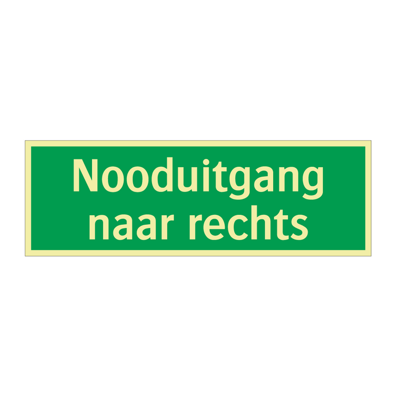 Nooduitgang naar rechts & Nooduitgang naar rechts & Nooduitgang naar rechts