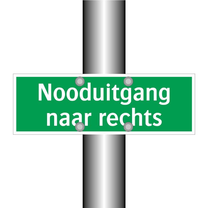 Nooduitgang naar rechts & Nooduitgang naar rechts & Nooduitgang naar rechts