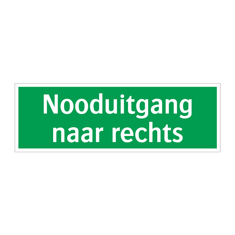 Nooduitgang naar rechts & Nooduitgang naar rechts & Nooduitgang naar rechts