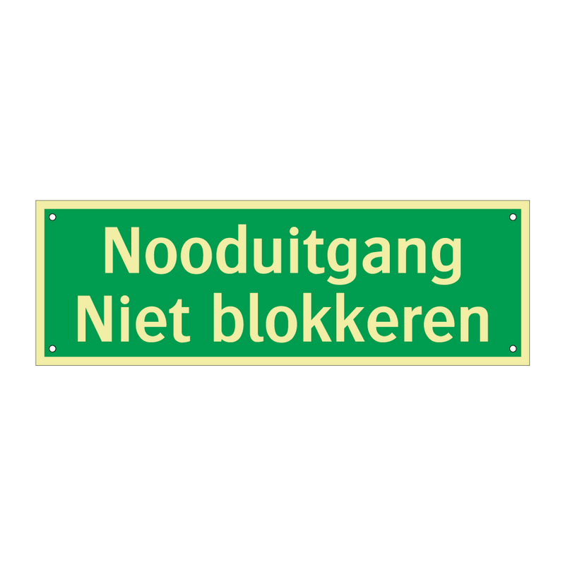 Nooduitgang Niet blokkeren & Nooduitgang Niet blokkeren & Nooduitgang Niet blokkeren