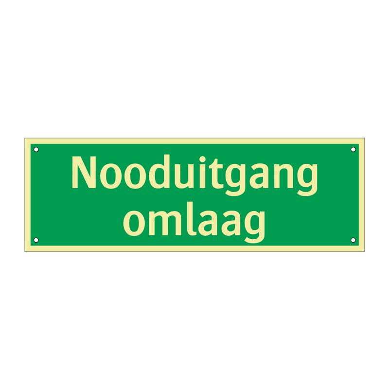 Nooduitgang omlaag & Nooduitgang omlaag & Nooduitgang omlaag & Nooduitgang omlaag