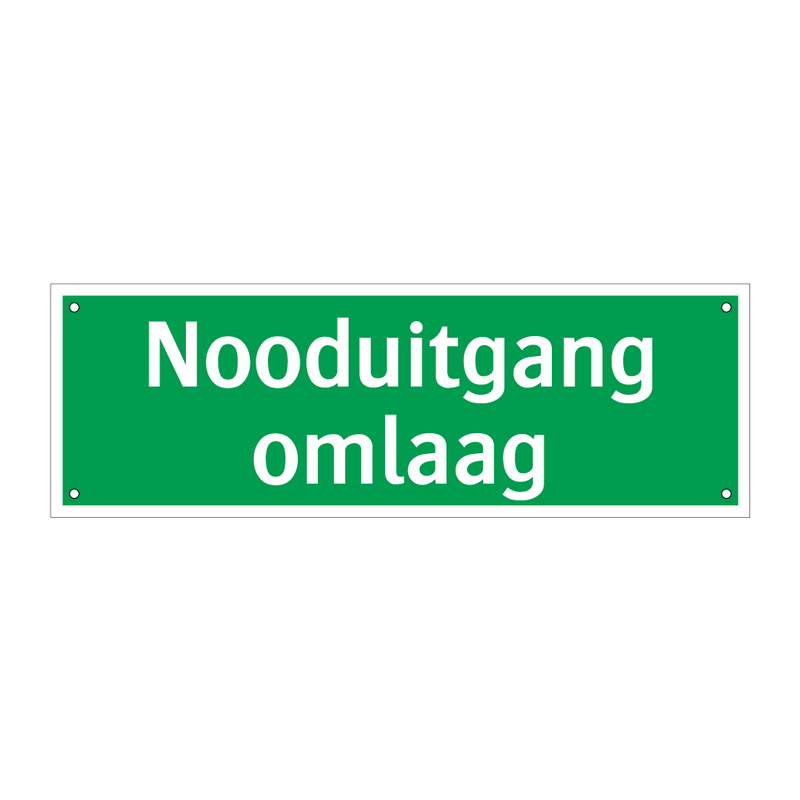 Nooduitgang omlaag & Nooduitgang omlaag & Nooduitgang omlaag & Nooduitgang omlaag