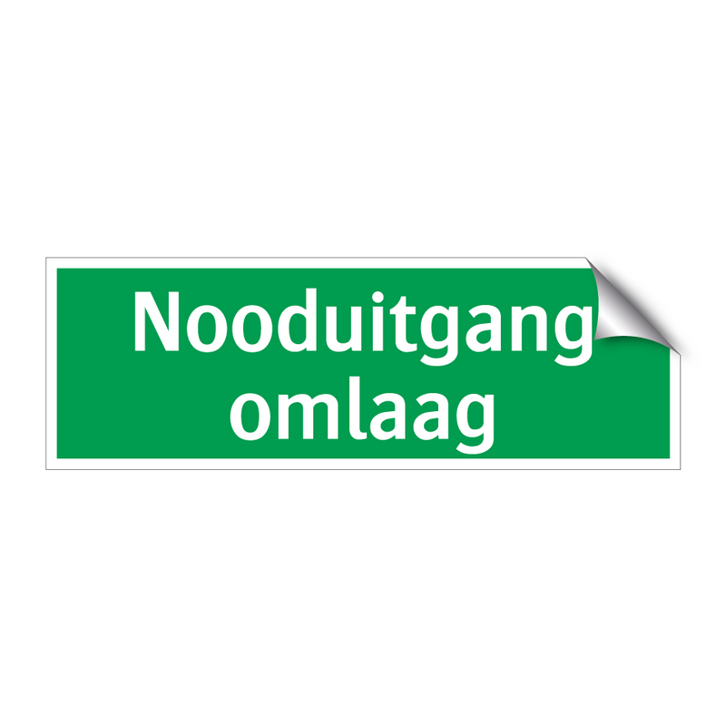 Nooduitgang omlaag & Nooduitgang omlaag & Nooduitgang omlaag & Nooduitgang omlaag