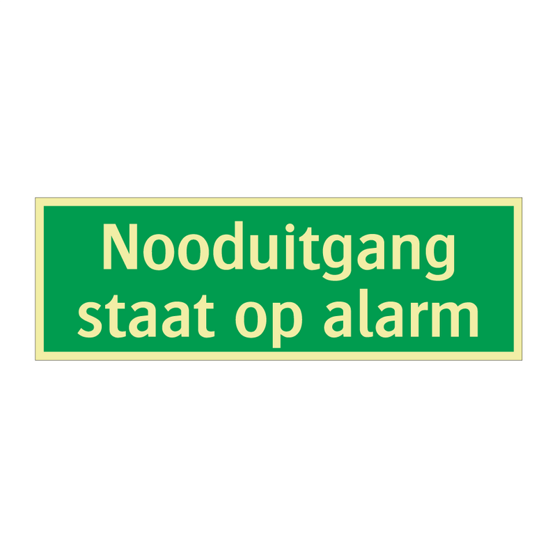 Nooduitgang staat op alarm & Nooduitgang staat op alarm & Nooduitgang staat op alarm