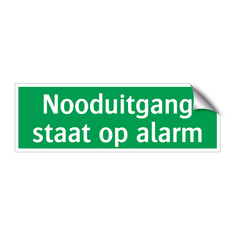 Nooduitgang staat op alarm & Nooduitgang staat op alarm & Nooduitgang staat op alarm