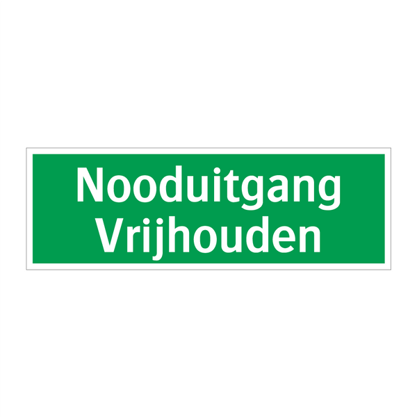 Nooduitgang Vrijhouden & Nooduitgang Vrijhouden & Nooduitgang Vrijhouden & Nooduitgang Vrijhouden