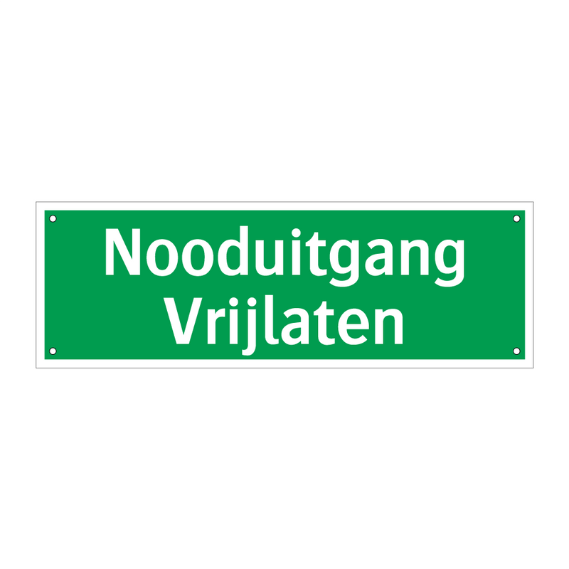 Nooduitgang Vrijlaten & Nooduitgang Vrijlaten & Nooduitgang Vrijlaten & Nooduitgang Vrijlaten