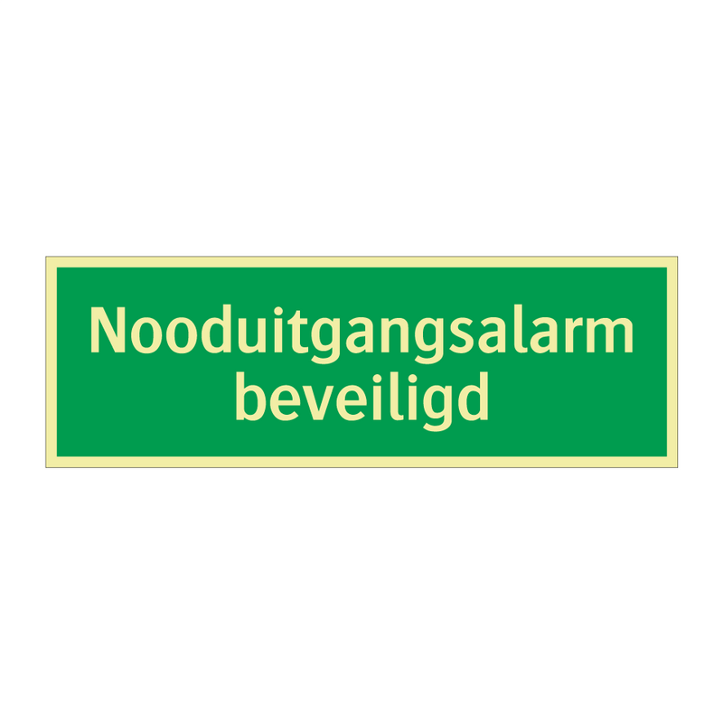 Nooduitgangsalarm beveiligd & Nooduitgangsalarm beveiligd & Nooduitgangsalarm beveiligd