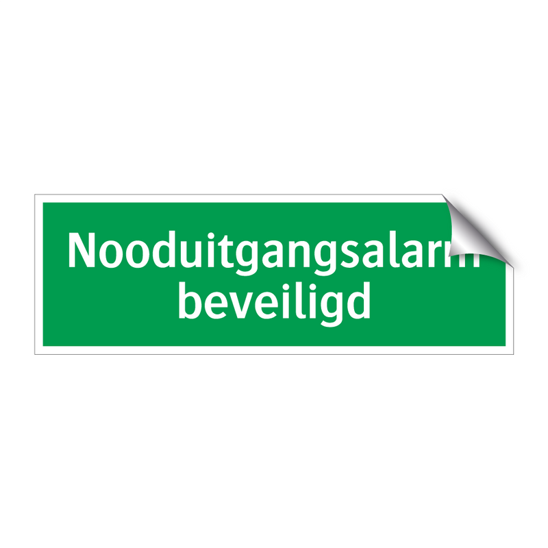 Nooduitgangsalarm beveiligd & Nooduitgangsalarm beveiligd & Nooduitgangsalarm beveiligd