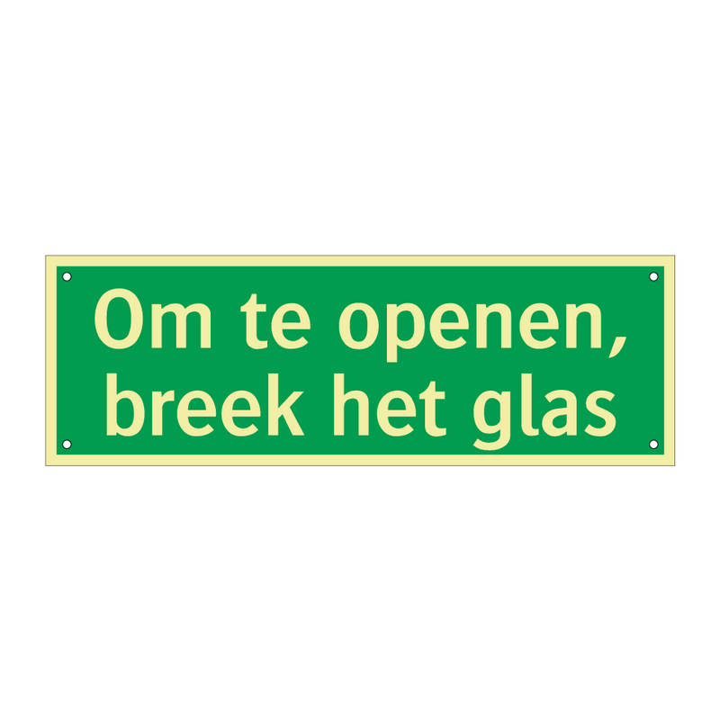 Om te openen, breek het glas & Om te openen, breek het glas & Om te openen, breek het glas