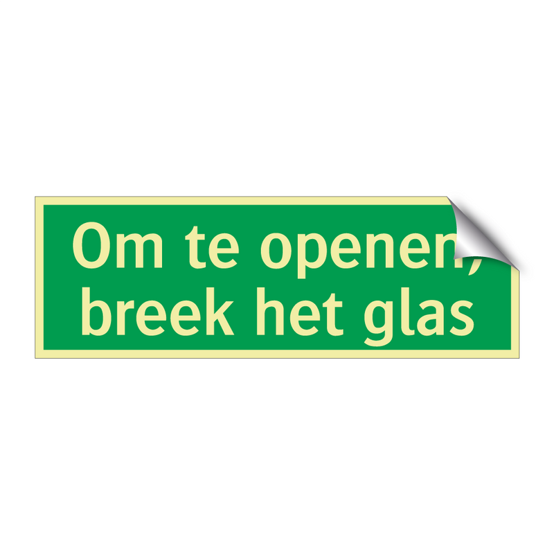 Om te openen, breek het glas & Om te openen, breek het glas & Om te openen, breek het glas