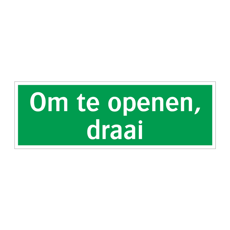 Om te openen, draai & Om te openen, draai & Om te openen, draai & Om te openen, draai