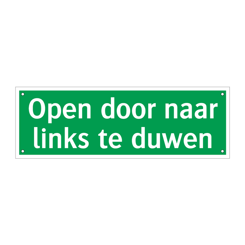 Open door naar links te duwen & Open door naar links te duwen & Open door naar links te duwen