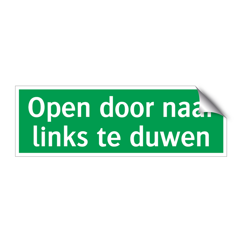 Open door naar links te duwen & Open door naar links te duwen & Open door naar links te duwen