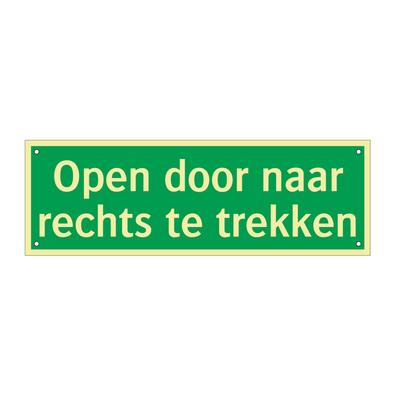 Open door naar rechts te trekken & Open door naar rechts te trekken