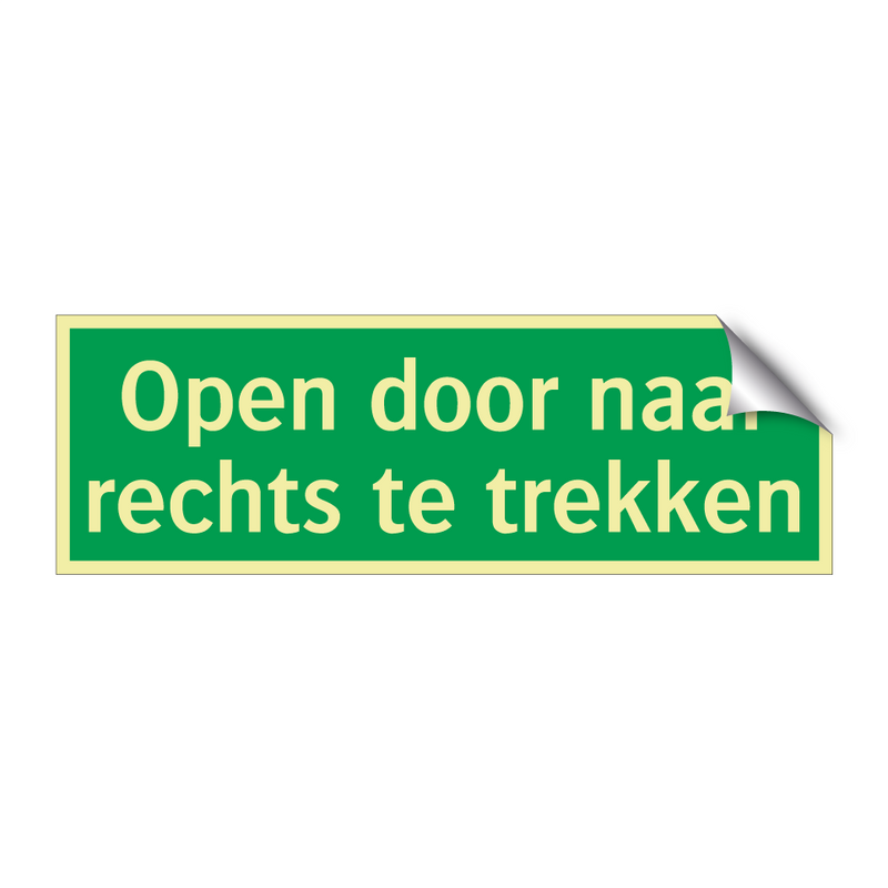 Open door naar rechts te trekken & Open door naar rechts te trekken