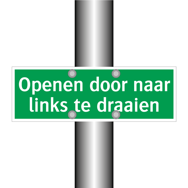 Openen door naar links te draaien & Openen door naar links te draaien