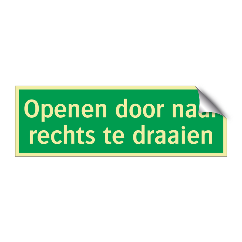 Openen door naar rechts te draaien & Openen door naar rechts te draaien