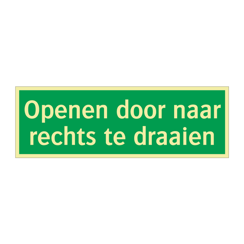 Openen door naar rechts te draaien & Openen door naar rechts te draaien