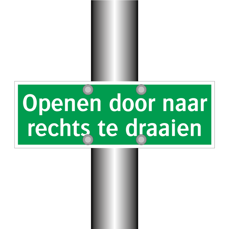 Openen door naar rechts te draaien & Openen door naar rechts te draaien