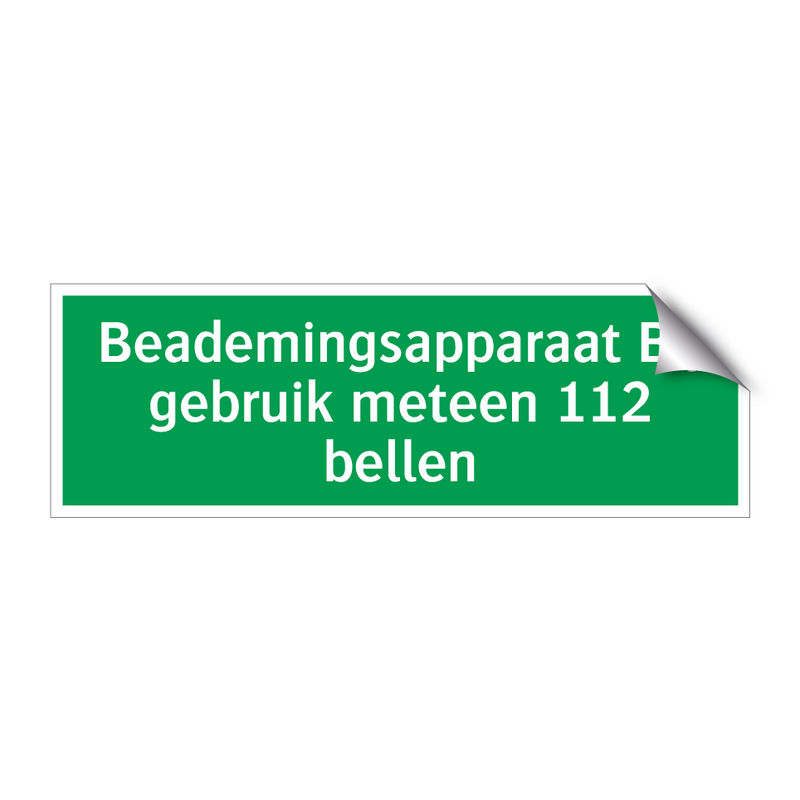 Beademingsapparaat Bij gebruik meteen 112 bellen & Beademingsapparaat Bij gebruik meteen 112 bellen