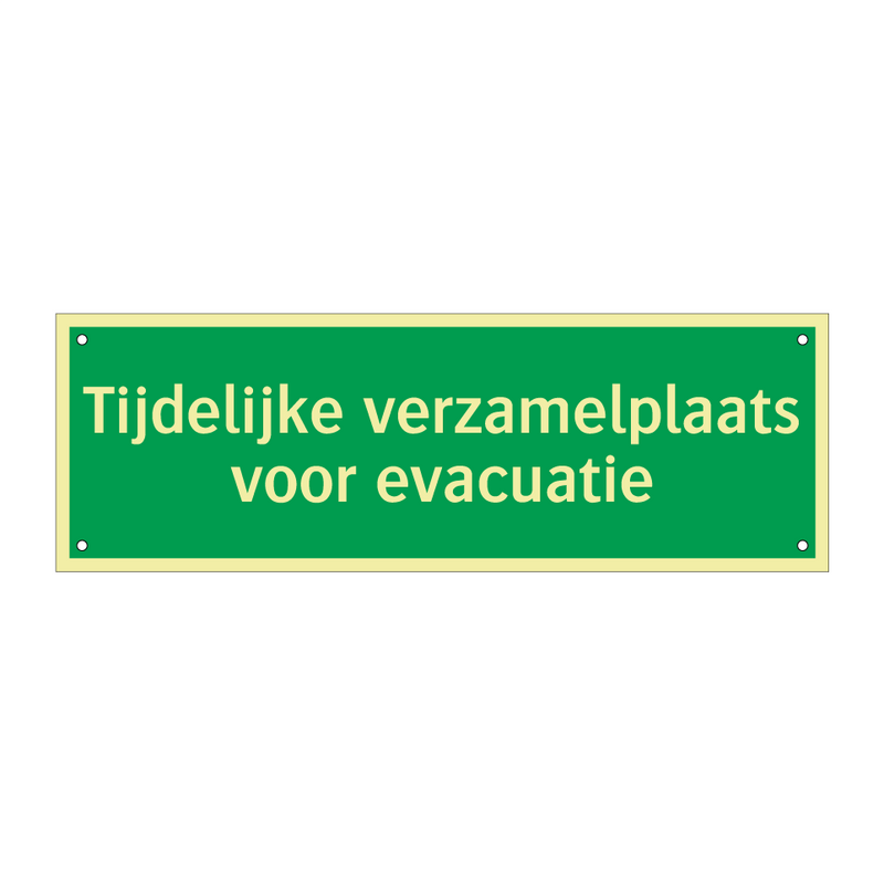 Tijdelijke verzamelplaats voor evacuatie & Tijdelijke verzamelplaats voor evacuatie